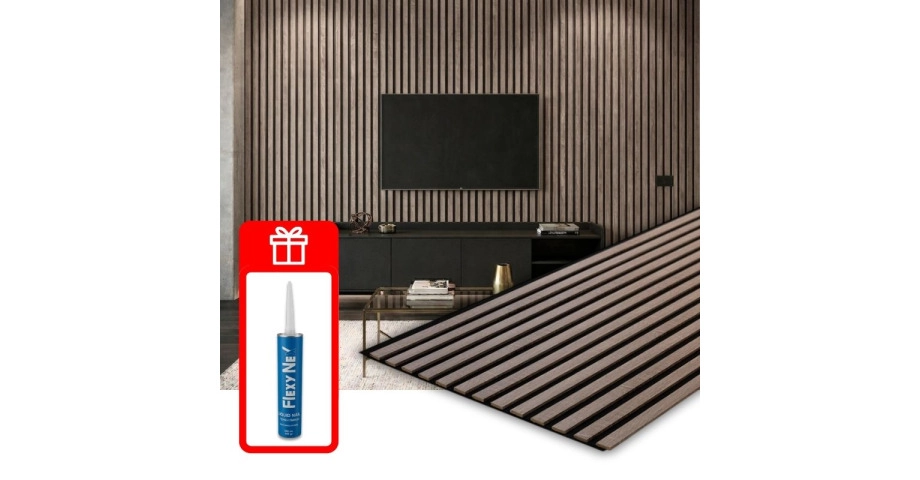 Акустичен панел от MDF 60x275см Винтидж + ПОДАРЪК: Лепило