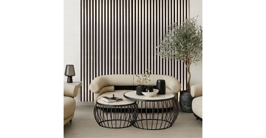 Акустичен панел от MDF 60x275см Силвър + ПОДАРЪК: Лепило