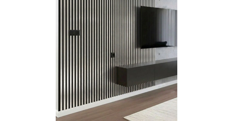 Акустичен панел от MDF 60x275см Силвър + ПОДАРЪК: Лепило