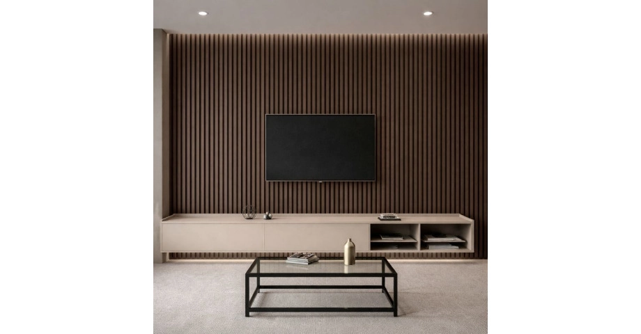 Акустичен панел от MDF 60x275см Тъмен Орех + ПОДАРЪК: Лепило