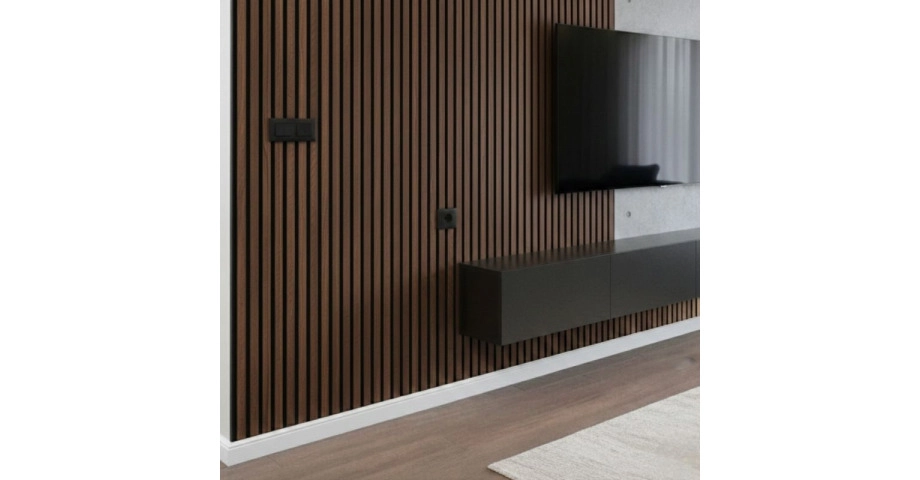 Акустичен панел от MDF 60x275см Тъмен Орех + ПОДАРЪК: Лепило