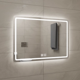 Огледало за баня с вградено предно LED осветление 50x70cm