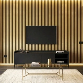 Акустичен панел от MDF 60x275см Голд + ПОДАРЪК: Лепило