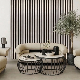 Акустичен панел от MDF 60x275см Силвър + ПОДАРЪК: Лепило